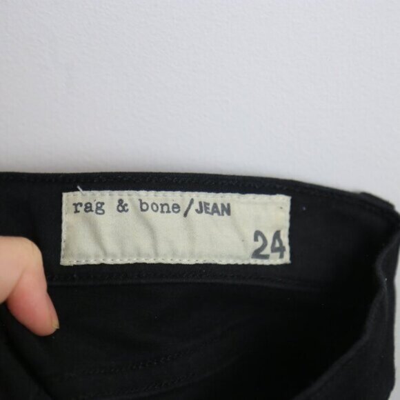 Rag & Bone Flexi Nina Skinny Smooth & Sculpt Denim Black Jeans Size 24 - Picture 5 of 11